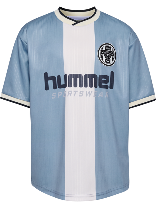 hmlJR LOOSE BALL  JERSEY S/S SET, FADED DENIM hmlJR LOOSE BALL  JERSEY S/S SET, FADED DENIM, packshot