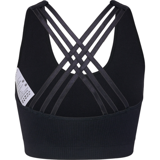 hmlMT REST SEAMLESS RIB SPORTS TOP, BLACK, packshot
