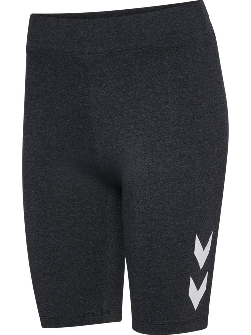hmlPULSE LOGO MW SHORT TIGHTS, BLACK MELANGE, packshot