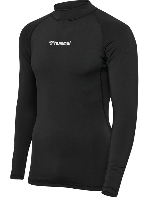hmlBL WINTER PERFORMANCE TEE L/S, BLACK, packshot