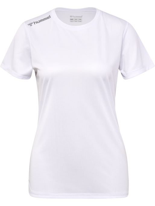 hmlRUN JERSEY S/S WOMAN, WHITE hmlRUN JERSEY S/S WOMAN, WHITE, packshot