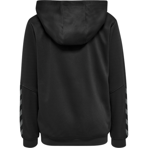 hmlAUTHENTIC KIDS POLY HOODIE, BLACK/WHITE, packshot