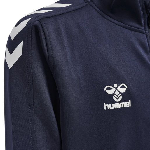 hmlCORE XK POLY ZIP SWEAT KIDS, MARINE, packshot