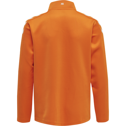hmlCORE XK POLY ZIP SWEAT KIDS, ORANGE TIGER, packshot
