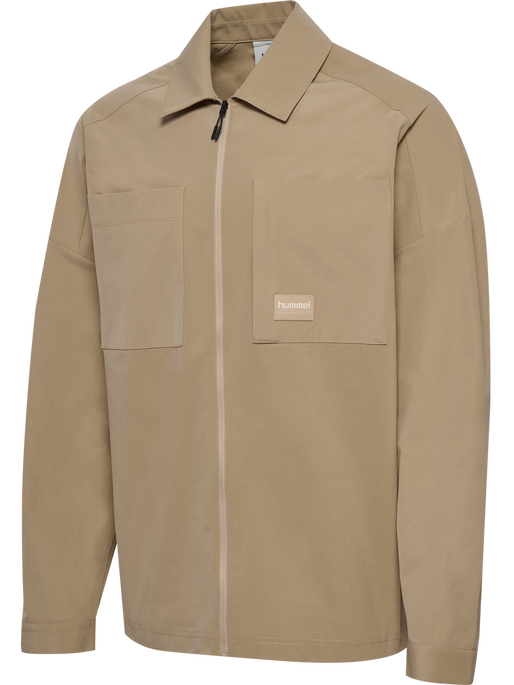 hmlSORONA LOOSE OVERSHIRT, CORNSTALK, packshot