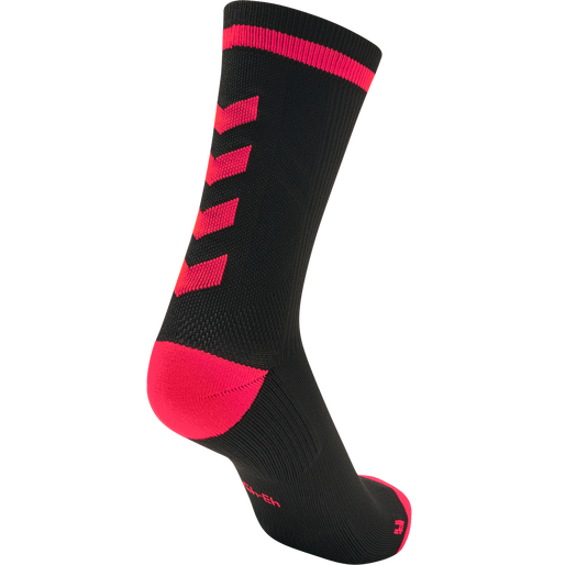 ELITE INDOOR SOCK LOW, BLACK/DIVA PINK, packshot