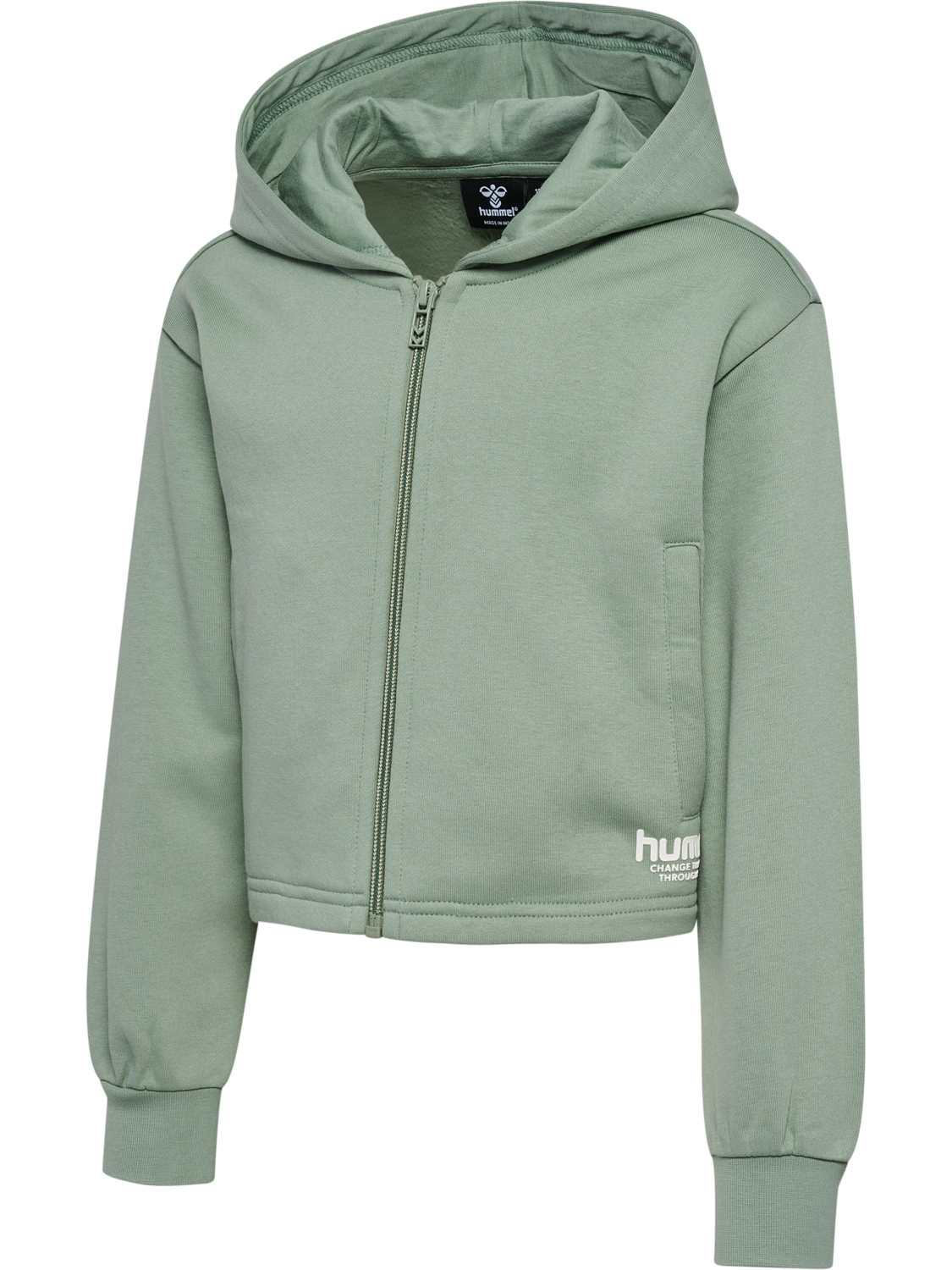 hmlZIPPI ZIP HOODIE, LILY PAD, packshot