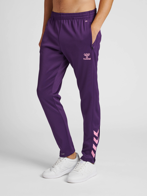 hmlCORE XK POLY PANTS, ACAI, model