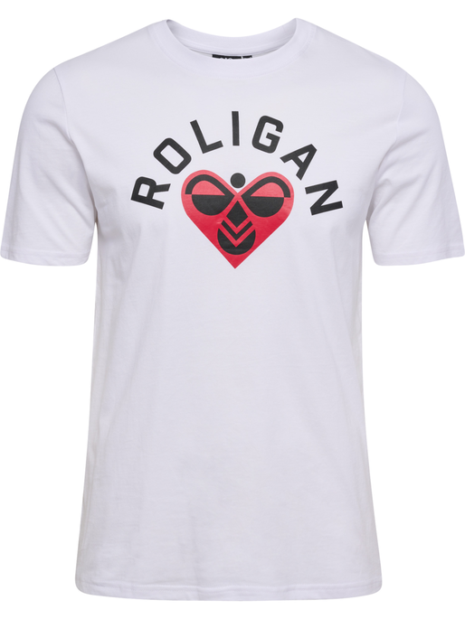 hmlROLIGAN COTTON T-SHIRT, WHITE, packshot