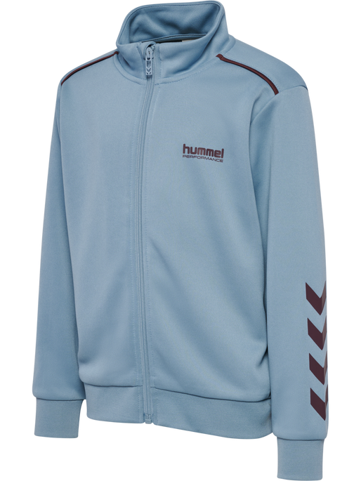 hmlJR TRACKSUIT, FADED DENIM/VINEYARD WINE, packshot