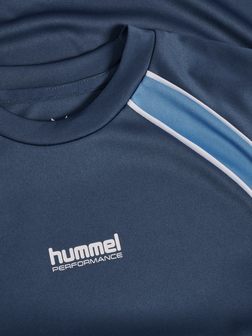 hmlJR GOAL PIPING T-SHIRT S/S, BERING SEA, packshot