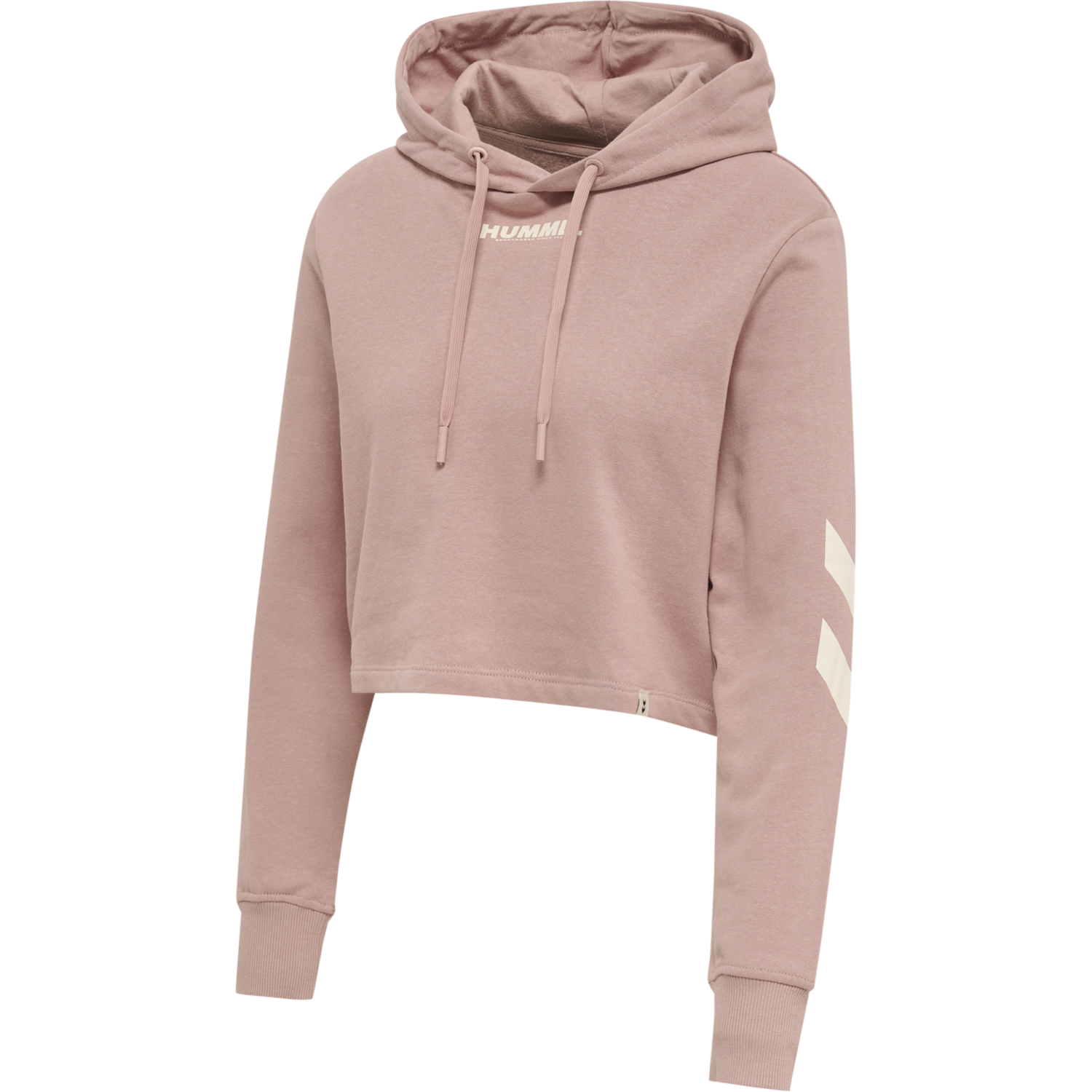 hmlLEGACY WOMAN CROPPED HOODIE, WOODROSE, packshot