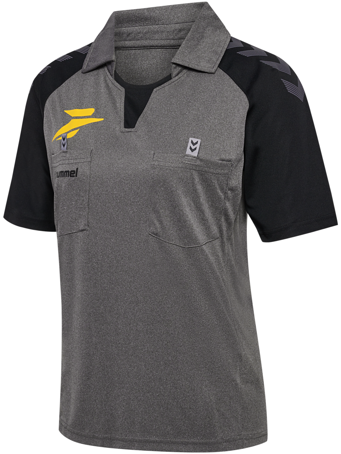 FFHB REFEREE JERSEY S/S WOMAN, GREY MELANGE, packshot