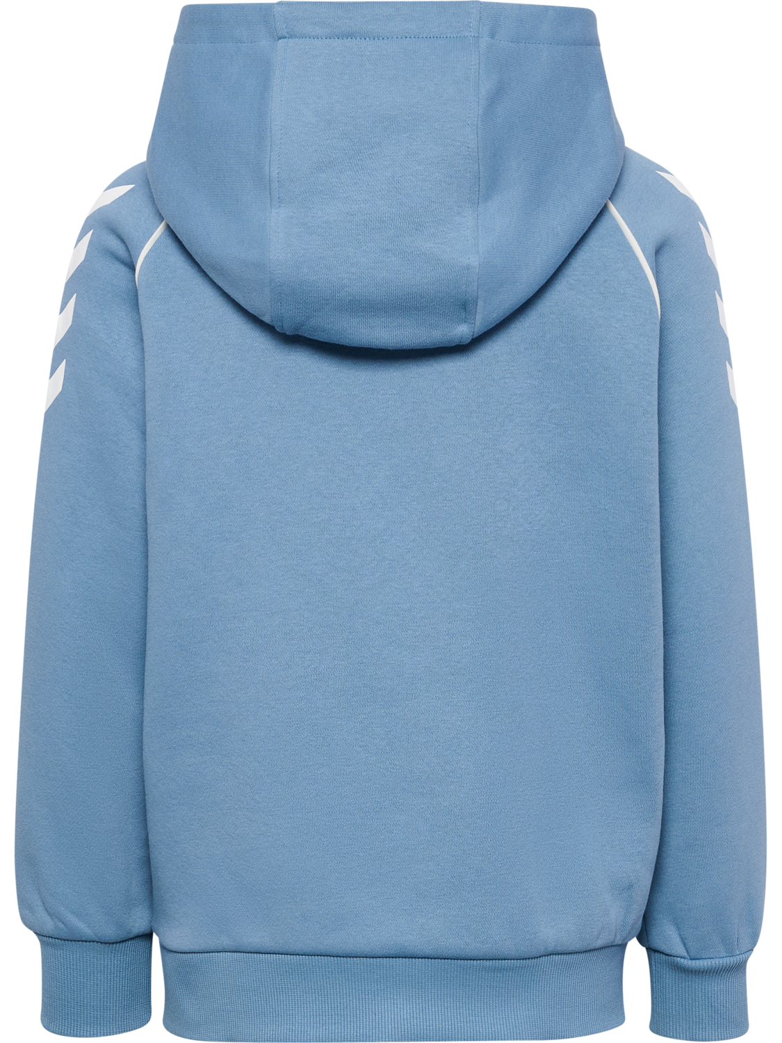 hmlJR LOOSE CHEVRON HOODIE, FADED DENIM, packshot