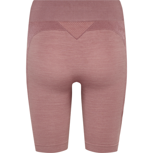 hmlCLEA SEAMLESS CYCLING SHORTS, WOODROSE/ROSE TAUPE MELANGE, packshot