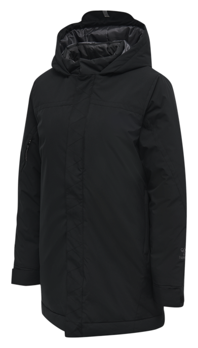 hmlNORTH PARKA JACKET WOMAN, BLACK/ASPHALT, packshot