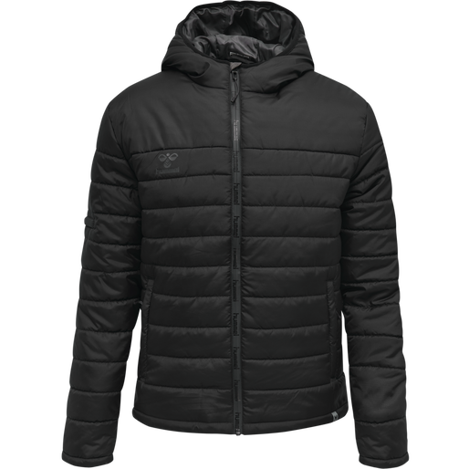 hmlNORTH QUILTED HOOD JACKET, BLACK/ASPHALT hmlNORTH QUILTED HOOD JACKET, BLACK/ASPHALT, packshot