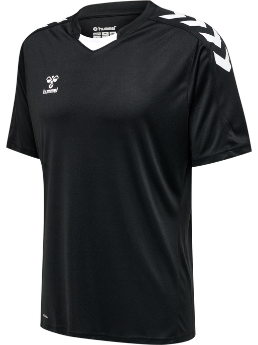 hmlCORE XK POLY JERSEY S/S, BLACK hmlCORE XK POLY JERSEY S/S, BLACK, packshot