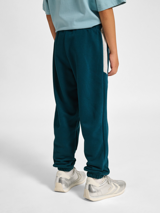 hmlJR LOOSE BLOCKED SWEATPANT BTS, REFLECTING POND, model
