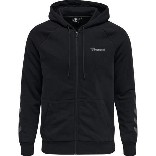 hmlISAM ZIP HOODIE, BLACK hmlISAM ZIP HOODIE, BLACK, packshot