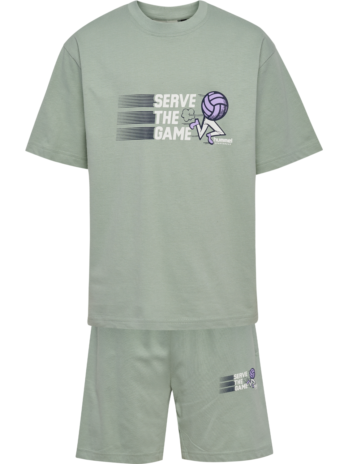 hmlJR LOOSE SET HS GRAPHIC, ICEBERG GREEN, packshot