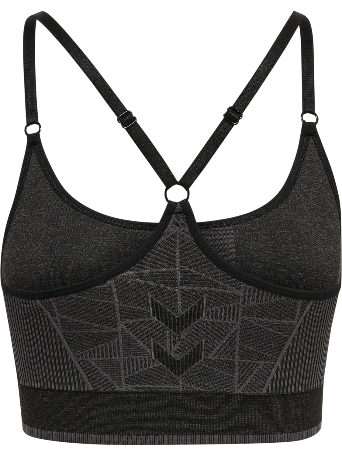 hmlMT ENERGY SEAMLESS SPORTS TOP, BLACK/ASPHALT MELANGE, packshot