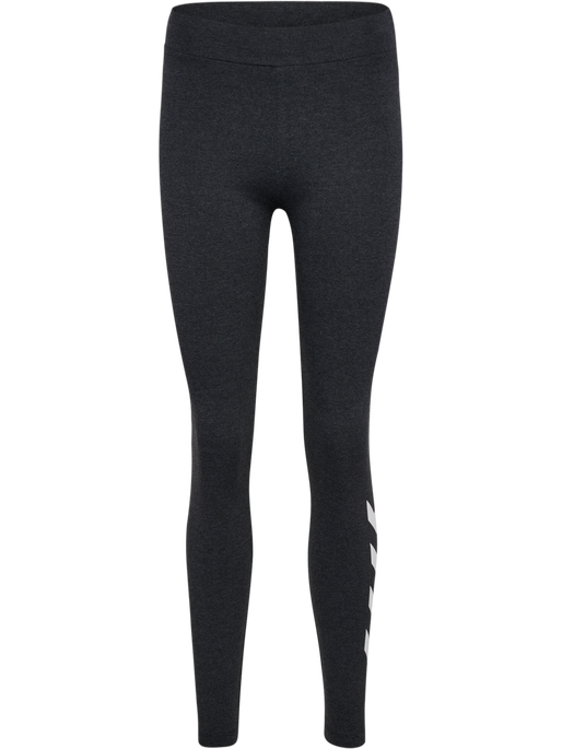 hmlPULSE LOGO MW TIGHTS, BLACK MELANGE, packshot