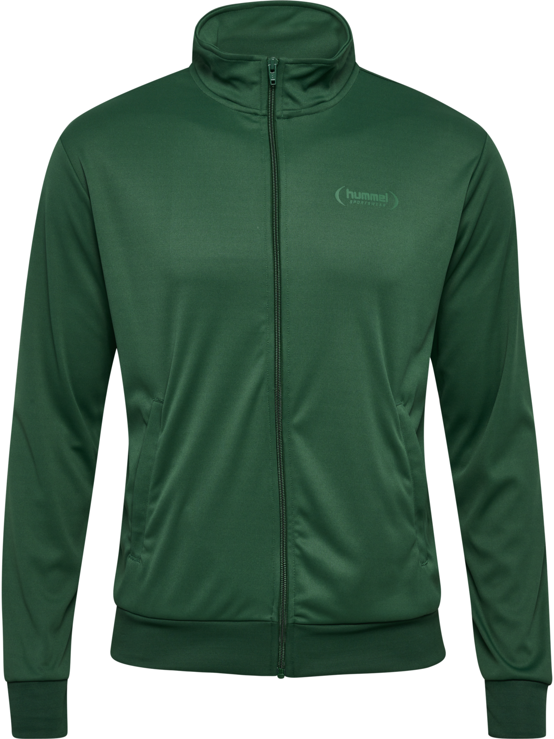 hmlFELIX  POLY TRACKSUIT SET, DARK GREEN, packshot