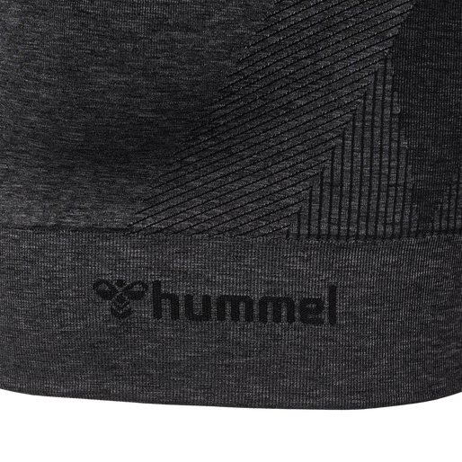 hmlMT HANA 2.0 SEAMLESS SPORTS TOP, BLACK MELANGE, packshot