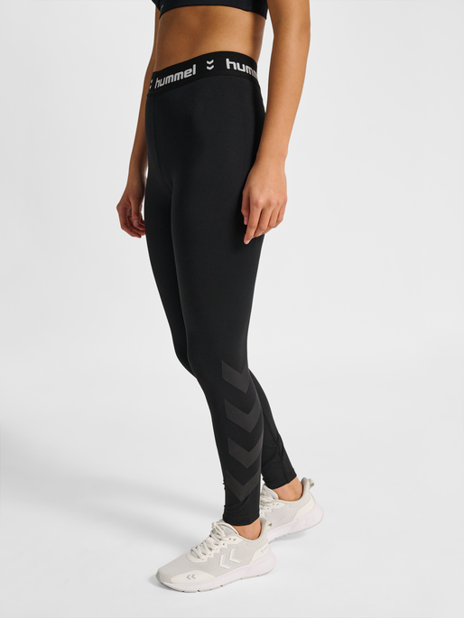 hmlPULSE MID WAIST TIGHTS, BLACK, model