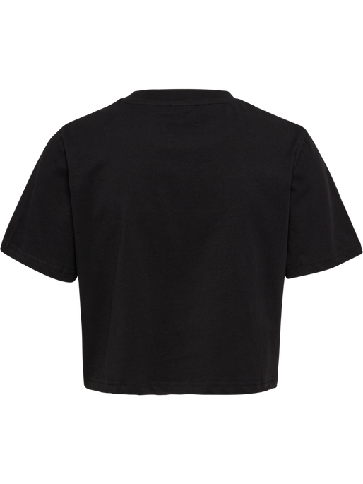 hmlLGC MALU CROPPED T-SHIRT, BLACK, packshot