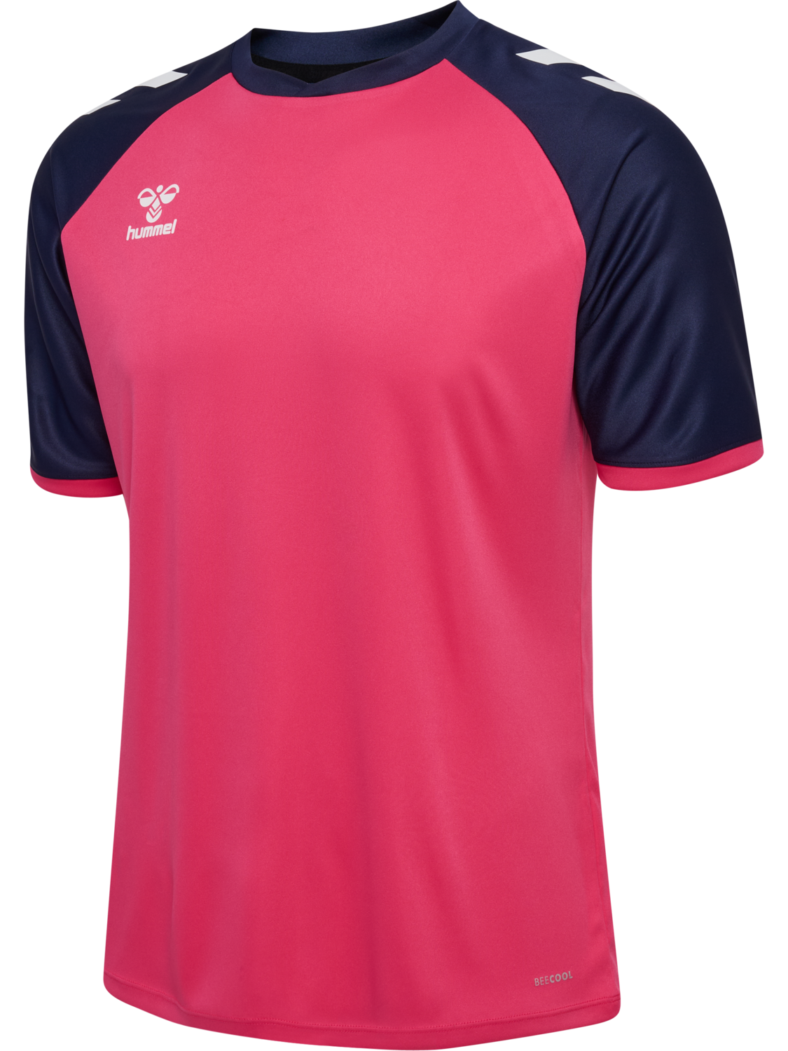 hmlMATCH LEAGUE JERSEY S/S, RASPBERRY SORBET/MARINE, packshot