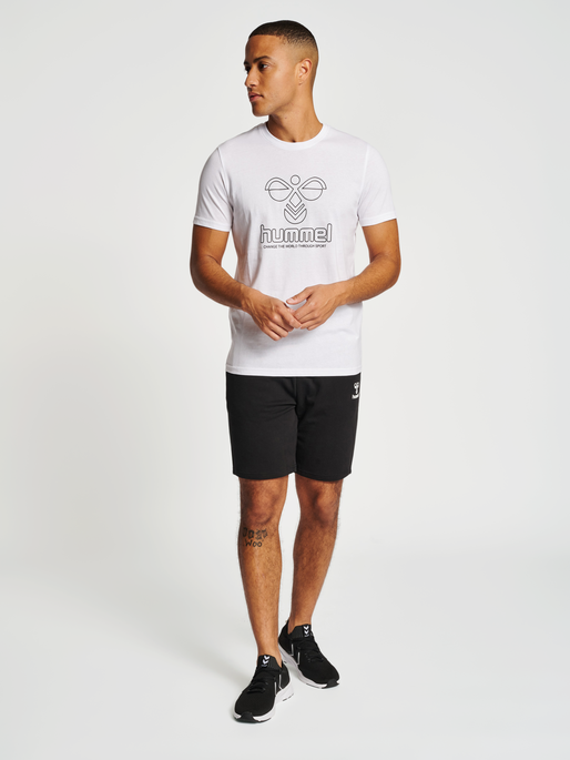 hmlICONS GRAPHIC T-SHIRT, WHITE, model
