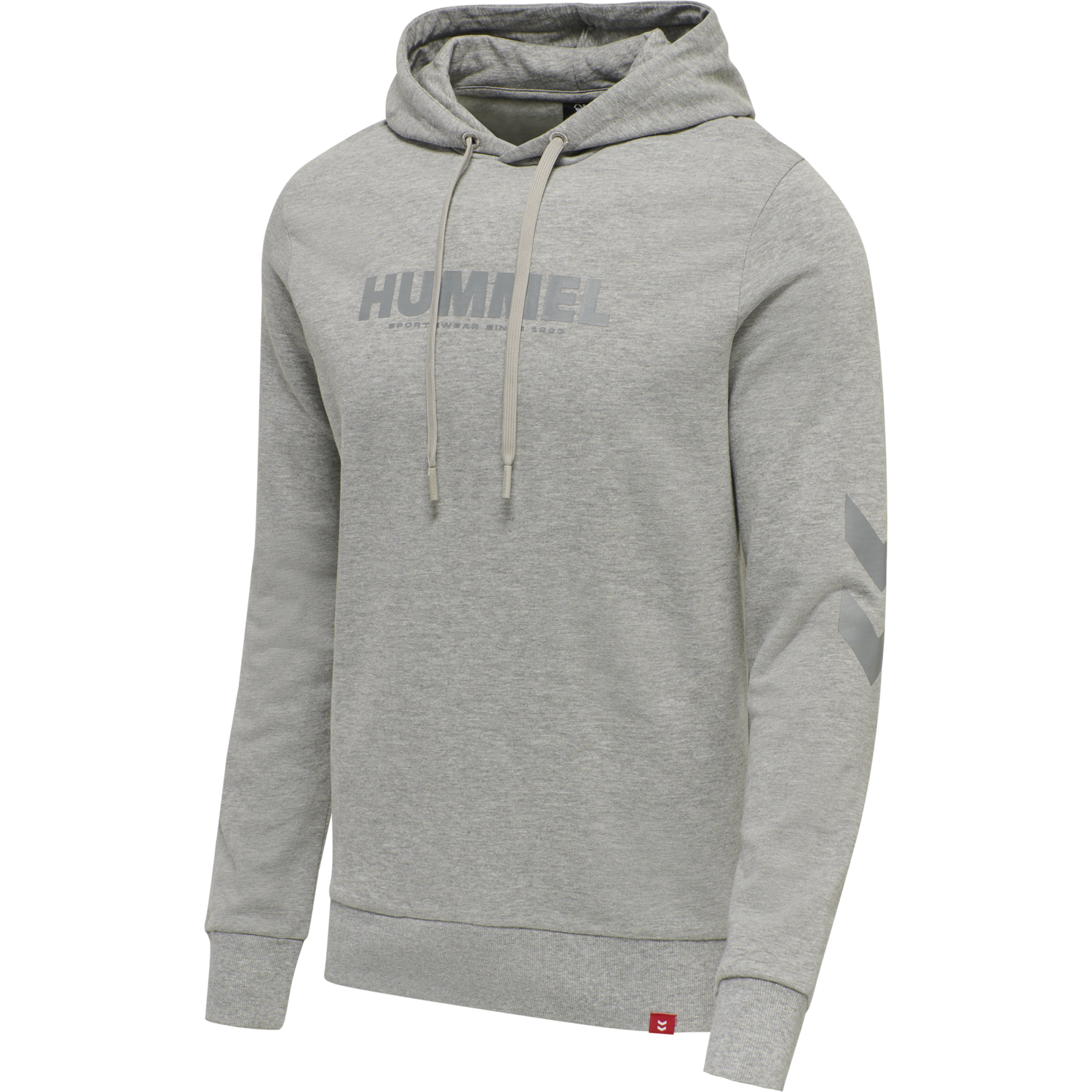hmlLEGACY LOGO HOODIE, GREY MELANGE, packshot