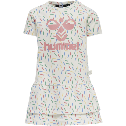 hmlAURORA DRESS S/S, MARSHMALLOW, packshot