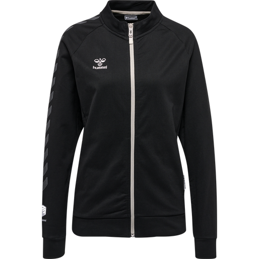 hmlMOVE GRID COTTON ZIP JACKET WOMA, BLACK, packshot