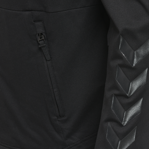 hmlASTON ZIP HOODIE, BLACK hmlASTON ZIP HOODIE, BLACK, packshot