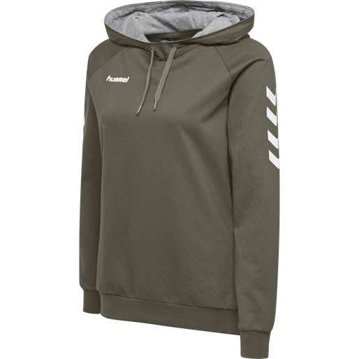 HMLGO COTTON HOODIE WOMAN, GRAPE LEAF HMLGO COTTON HOODIE WOMAN, GRAPE LEAF, packshot