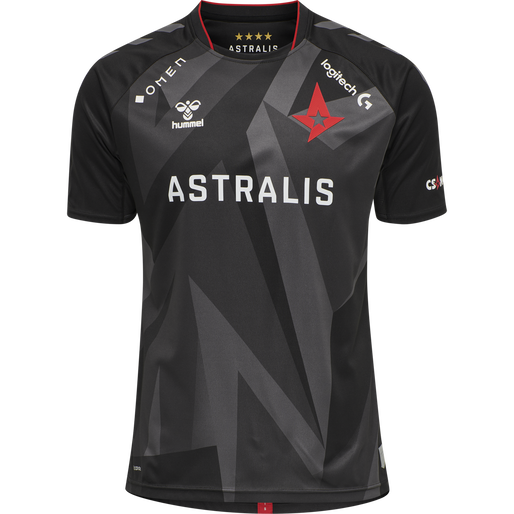 ASTRALIS 20/21 GAME JERSEY S/S_KIDS, BLACK W, packshot