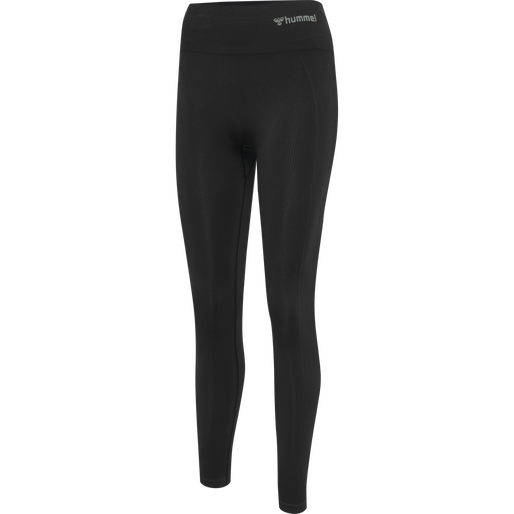 hmlTIF SEAMLESS HIGH WAIST TIGHTS, BLACK, packshot