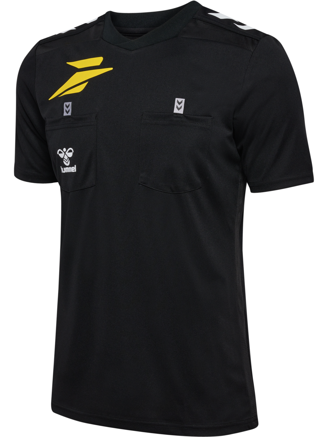 FFHB NEW REFEREE JERSEY S/S, BLACK WO SPONSOR, packshot