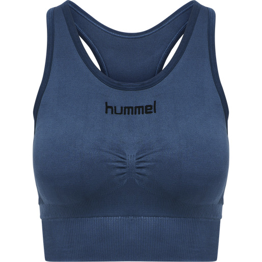 HUMMEL FIRST SEAMLESS BRA WOMAN, DARK DENIM, packshot