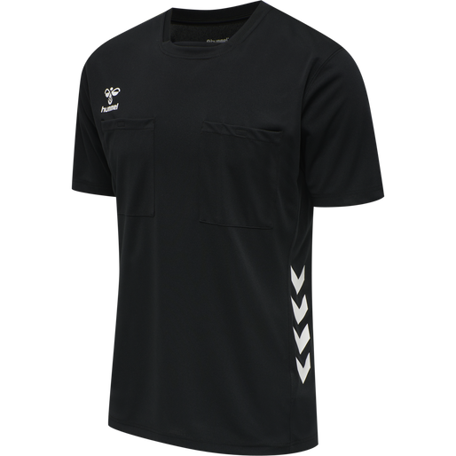 hmlREFEREE CHEVRON JERSEY S/S, BLACK, packshot