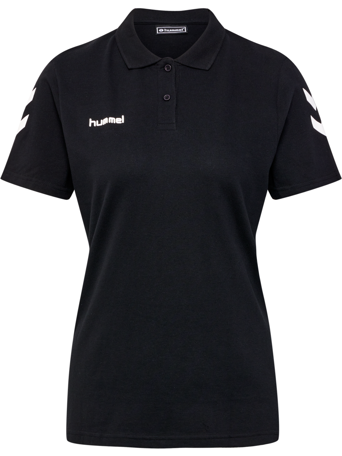 HMLGO COTTON POLO WOMAN, BLACK, packshot