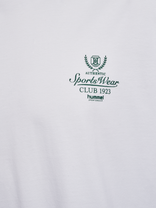 hmlLOOSE TEE S/S CLUB SPORTSWEAR, WHITE/DARK GREEN, packshot