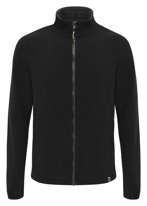 hmlNORTH FULL ZIP FLEECE JACKET, BLACK/ASPHALT, packshot
