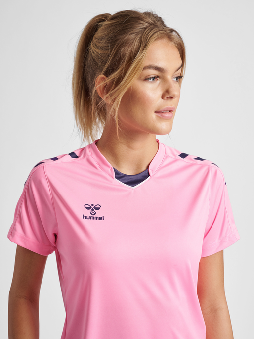 hmlCORE XK POLY JERSEY S/S WOMAN, COTTON CANDY, model