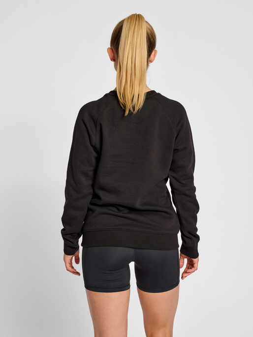 hmlRED HEAVY SWEATSHIRT WOMAN, BLACK, model