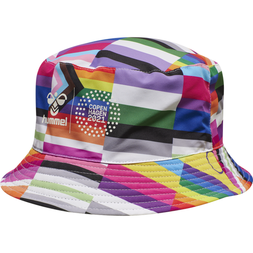 hmlFLAG REVERSIBLE BUCKET HAT, BLACK, packshot