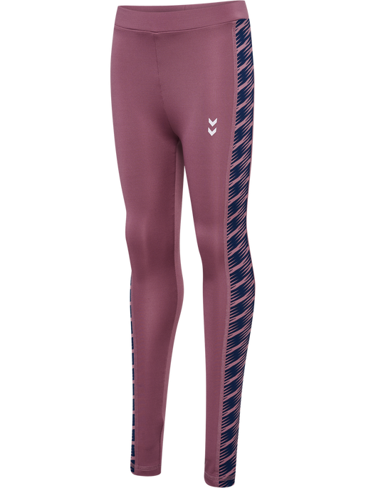 hmlJR MIX MID WAIST TIGHTS, WISTFUL MAUVE, packshot